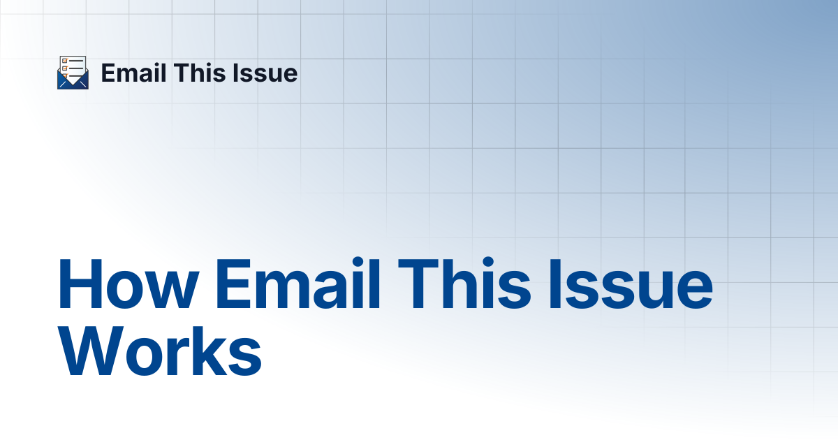 How Email This Issue Works | Email This Issue